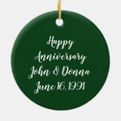 Bee Happy Jubiläum mit Lila Allium-Blume Keramik Ornament (Hinten)