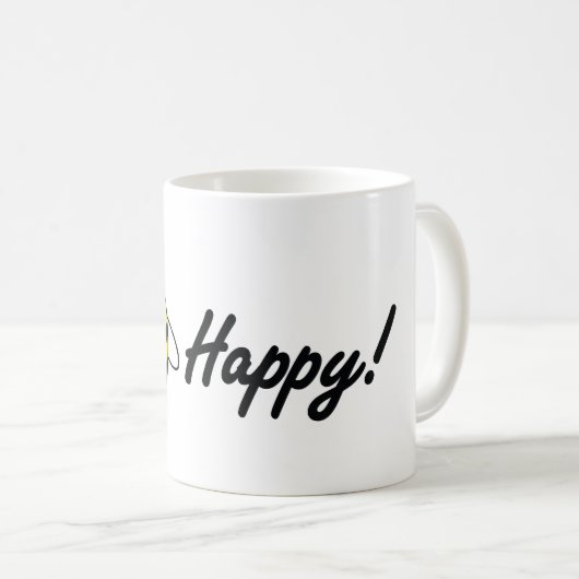 Bee Happy Kaffeetasse (VorderseiteRechts)