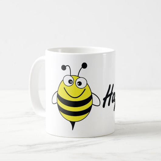 Bee Happy Kaffeetasse (Vorderseite Links)