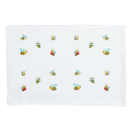 Bee Happy Kissenbezug (Vorderseite)