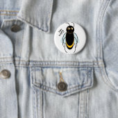 Bee Happy - Lächelnde Biene Button (Beispiel)