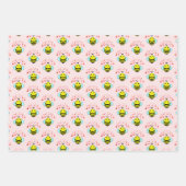 Bee Happy Liebe Herz Geschenkpapier Set (Vorderseite)