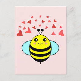 Bee Happy Liebe Herz Postkarte