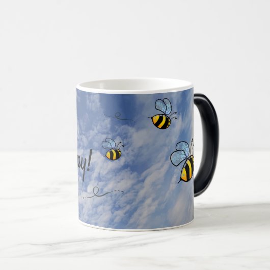 Bee Happy Magic Morphing Tasse (VorderseiteRechts)