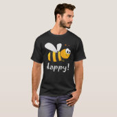 Bee Happy Mens Womens Kids T-Shirt (Vorne ganz)