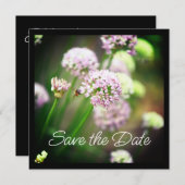 Bee Happy mit Lila Diagonal Allium Blume (Vorne/Hinten)