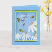 Bee Happy Mother's Day Card Karte (Gelbe Blume)