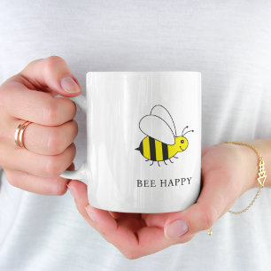 BEE HAPPY Niedlich Bumble Bee Kaffeetasse