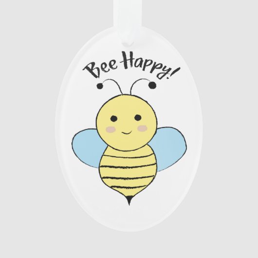 Bee Happy Ornament (Vorderseite)