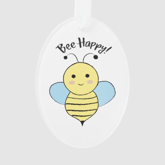 Bee Happy Ornament (Rückseite)