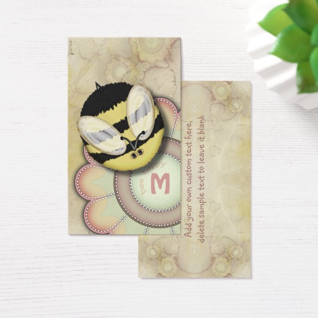 Bee Happy Personalisiert Monogram (Schreibtisch)