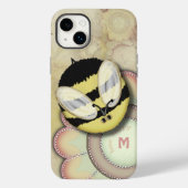 Bee Happy Personalisiert Monogram Case-Mate iPhone Hülle (Rückseite)