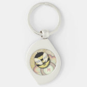 Bee Happy Personalisiert Monogram Schlüsselanhänger (Vorderseite)