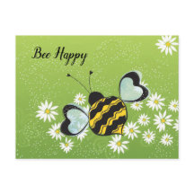 Bee Happy Postcard