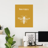 Bee Happy Poster (Heimbüro)