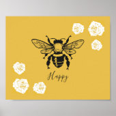 Bee Happy Poster (Vorne)