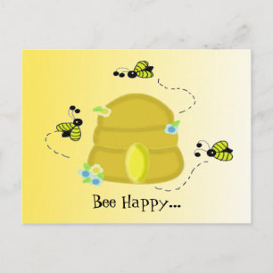 Bee Happy Postkarte