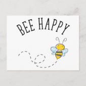 Bee Happy Postkarte (Vorderseite)
