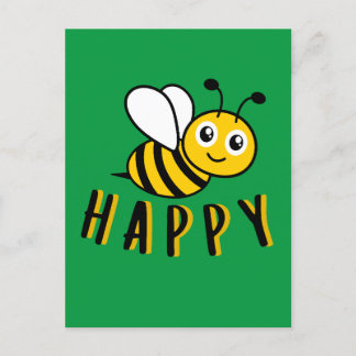 Bee Happy Postkarte