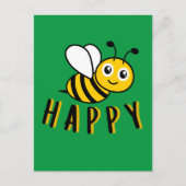Bee Happy Postkarte (Vorderseite)
