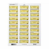 Bee Happy PRINTABLE ADRESSE ETIKETTIEREN (Vorne)
