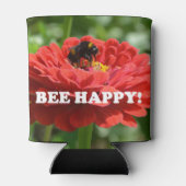 Bee Happy Red Blume Dosenkühler (Rückseite)