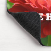 Bee Happy Red Blume Mousepad (Ecke)