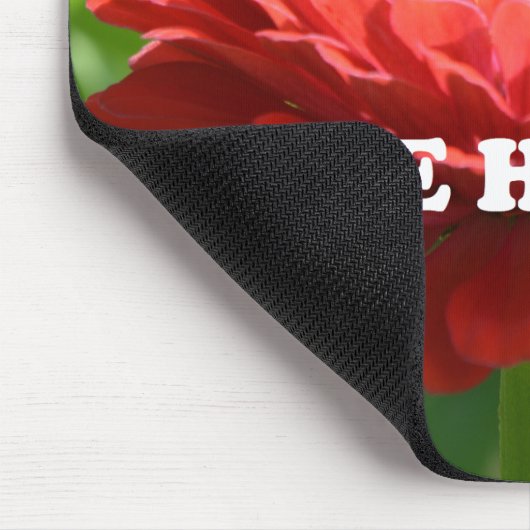 Bee Happy Red Blume Mousepad (Ecke)