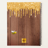 Bee happy rustic Hummel braune Scheune Wand 2021 Planer (Rückseite)
