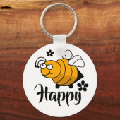 Bee Happy Schlüsselanhänger (Vorderseite)