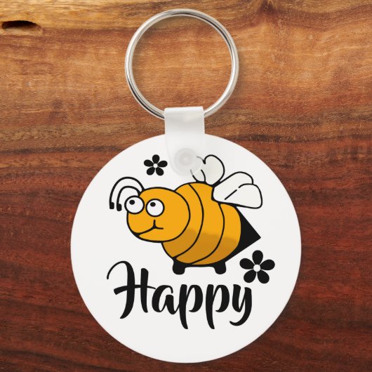 Bee Happy Schlüsselanhänger (Vorderseite)