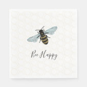 Bee Happy Serviette (Vorderseite)