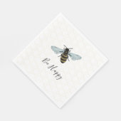 Bee Happy Serviette (Ecke)