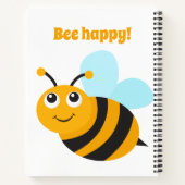 Bee happy Spiral Notebook Notizblock (Rückseite)
