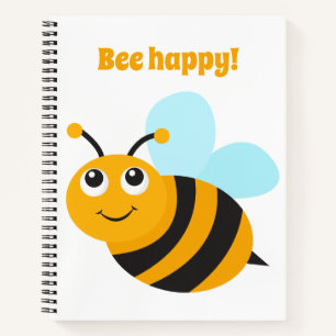 Bee happy Spiral Notebook Notizblock