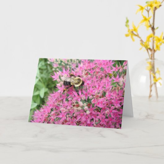 Bee Happy Spring Card Karte (Gelbe Blume)