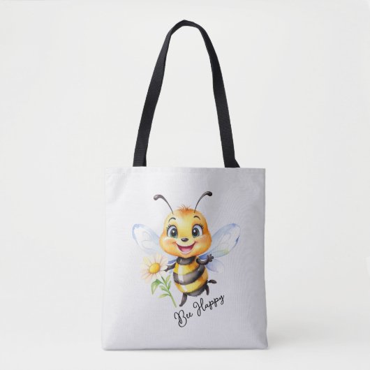 Bee Happy Tasche (Vorderseite)