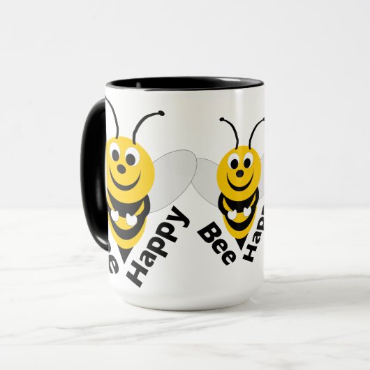 Bee Happy Tasse (Vorderseite Links)