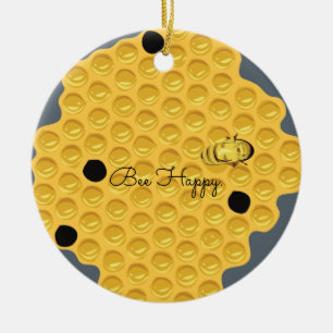 Bee Happy & The Honeycomb Keramikornament
