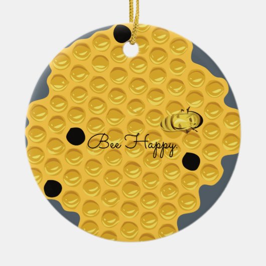 Bee Happy & The Honeycomb Keramikornament (Vorne)