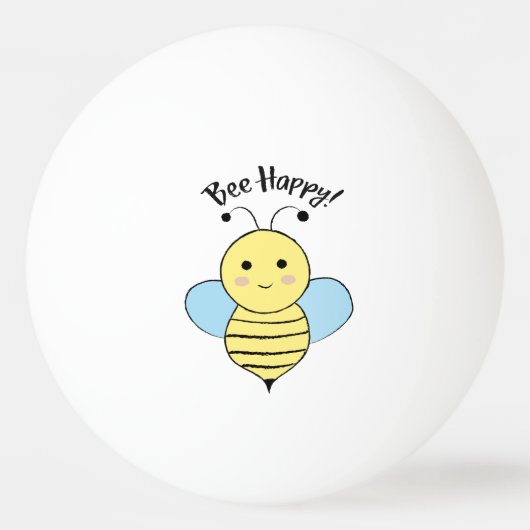 Bee Happy Tischtennisball (Vorderseite)