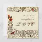 Bee Happy Vintag - Ankündigung Datum freihalten (Rückseite)