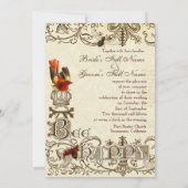 Bee Happy Vintag - Einladung zur Hochzeit (Rückseite)