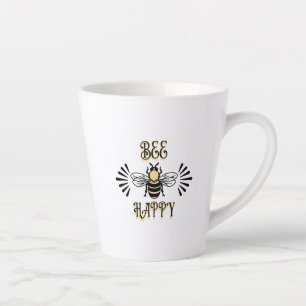 Bee Happy   Vintage Honigbiene Milchtasse