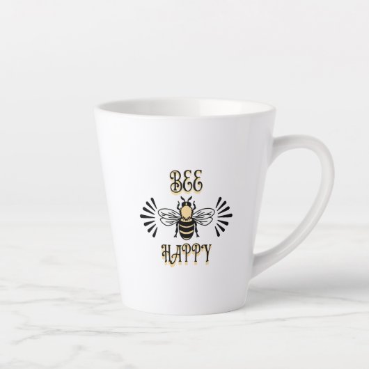 Bee Happy | Vintage Honigbiene Milchtasse (Rechts)