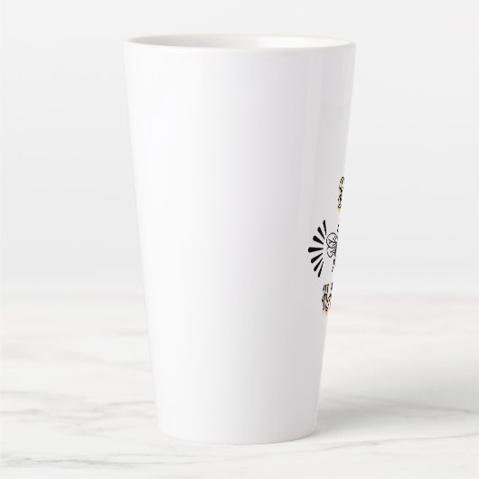 Bee Happy | Vintage Honigbiene Milchtasse (Vorderseite)