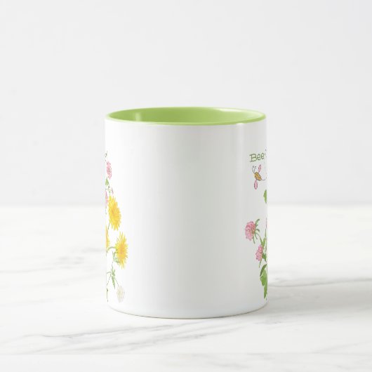Bee Happy Wildblume Tasse (Zentrum)
