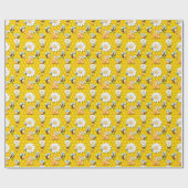Bee Happy Wrapping Paper Geschenkpapier (Flach)