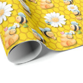 Bee Happy Wrapping Paper Geschenkpapier (Rolleneckpunkt)