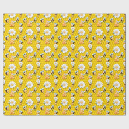 Bee Happy Wrapping Paper Geschenkpapier